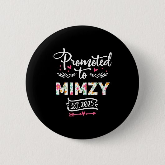 Promoted To Mimzy 2025 Cute Pregnancy Announcement 缶バッジ (正面)