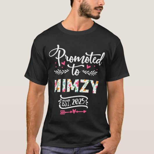 Promoted To Mimzy 2025 Cute Pregnancy Announcement Tシャツ (正面)
