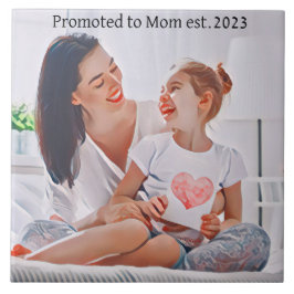promoted to Mom est.2023 Photo art タイル
