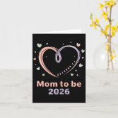 Promoted To Mom To Be Est. 2026 New Born Baby Moth カード (黄色い花)