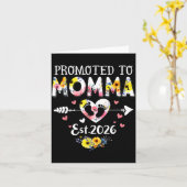 Promoted To Momma 2026 First Time New Grandma Preg カード (黄色い花)