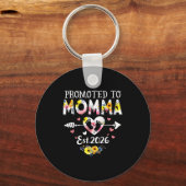 Promoted To Momma 2026 First Time New Grandma Preg キーホルダー (正面)