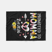 Promoted To Momma 2026 First Time New Grandma Preg フリースブランケット (正面(横))