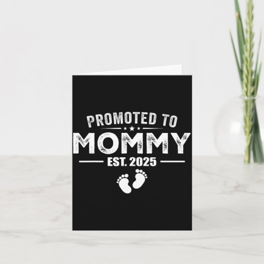 Promoted To Mommy 2025 Baby &amp; Mommy Funny For  カード (正面)