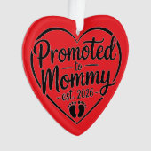 Promoted to Mommy Est. 2026 オーナメント (正面)
