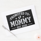Promoted to Mommy est. 2026 Baby Announcement Mom 長方形シール (封筒)