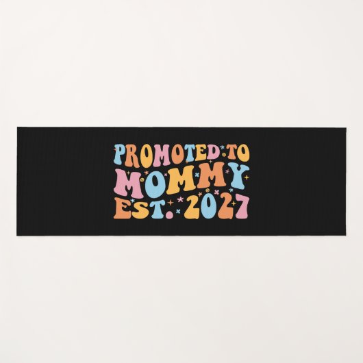 Promoted To Mommy Est 2027 新米ママ発表 ヨガマット (正面(横))