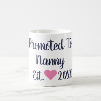 Promoted To Nanny Navy & Pink Mug コーヒーマグカップ
