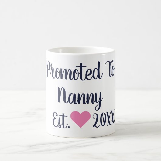 Promoted To Nanny Navy & Pink Mug コーヒーマグカップ (中央)