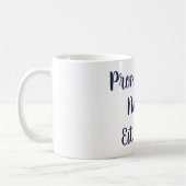 Promoted To Nanny Navy & Pink Mug コーヒーマグカップ (左)