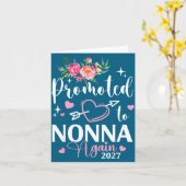 Promoted To Nonna Again Est 2027 Flower Heart カード (黄色い花)