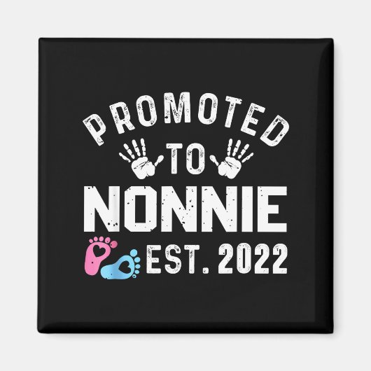 Promoted To Nonnie Est 2022 Funny New Nonnie マグネット (正面)