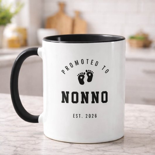 Promoted to Nonno Grandpa Mug マグカップ