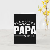 Promoted To Papa 2025 New 1st First Time Papa Dad  カード (黄色い花)