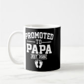 Promoted To Papa Est 2026 Retro Soon To Be Papa 20 コーヒーマグカップ (左)
