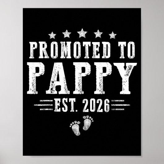Promoted To Pappy Est.2026 Father's Day First Time ポスター (正面)