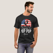 Promoted To Pop Pop Again 2024 US Flag Father's Da Tシャツ (正面フル)