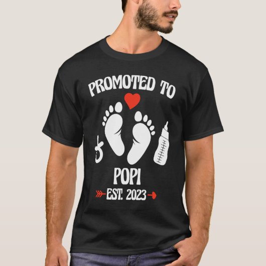 Promoted To Popi 2023 First Time New Grandpa Pregn Tシャツ (正面)