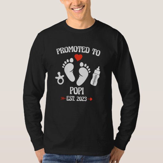 Promoted To Popi 2023 First Time New Grandpa Pregn Tシャツ (正面)