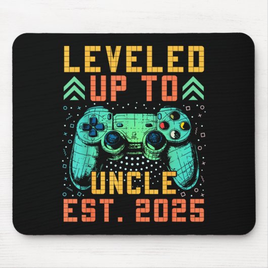 Promoted To Uncle 2025 Leveled Up To Uncle Est 202 マウスパッド (正面)