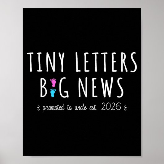 Promoted To Uncle 2026 - Baby Announcement First T ポスター (正面)