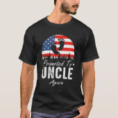 Promoted To Uncle Again 2024 US Flag Father's Day Tシャツ (正面)