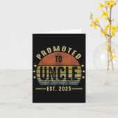 Promoted To Uncle Est 2025 New Uncle Fathers Day F カード (黄色い花)