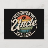 Promoted To Uncle Est 2026 Pregnancy Announcement  案内ポストカード (正面)