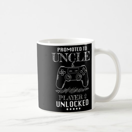 Promoted To Uncle Player 2 Unlock Shirt New Uncle コーヒーマグカップ (右)