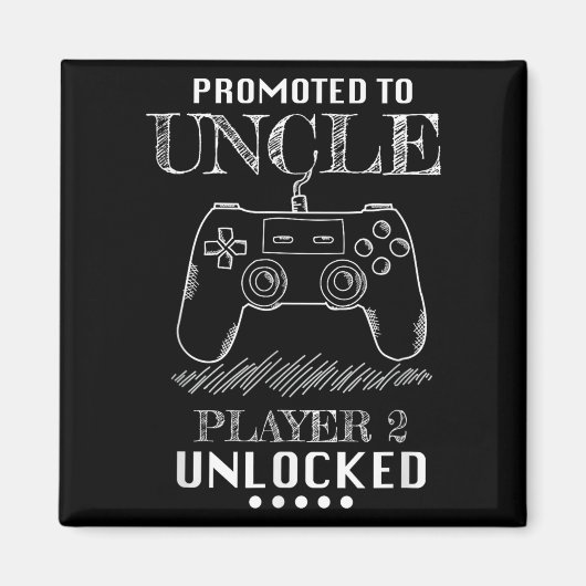 Promoted To Uncle Player 2 Unlock Shirt New Uncle  マグネット (正面)