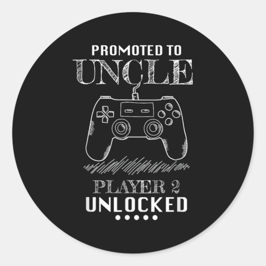 Promoted To Uncle Player 2 Unlock Shirt New Uncle ラウンドシール (正面)
