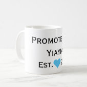 Promoted To Yiayia Black & Blue Mug コーヒーマグカップ (正面左)