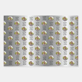 Promotion Congratulations Custom Message Gift ラッピングペーパーシート (正面3)