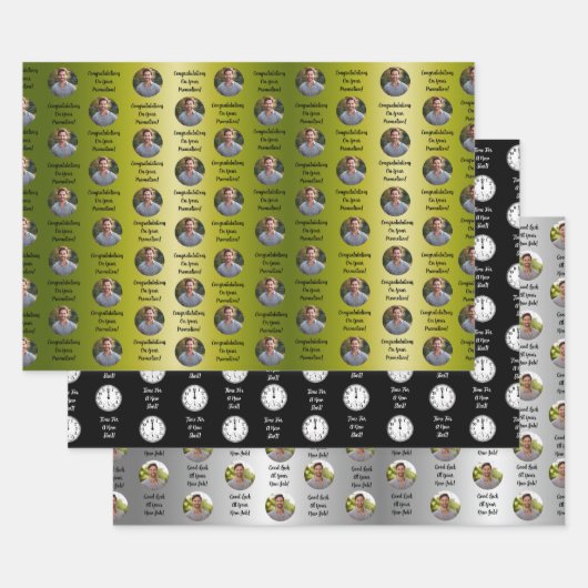 Promotion Congratulations Custom Message Gift ラッピングペーパーシート (セット)