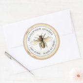 Promotional Apiary Product Label Honey Gold Bee ラウンドシール (封筒)