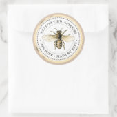 Promotional Apiary Product Label Honey Gold Bee ラウンドシール (バッグ)