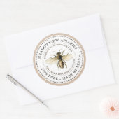 Promotional Apiary Product Label Honeybee Kraft ラウンドシール (封筒)