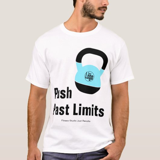 Promotional Athlete Kettlebell Push Past Limits Tシャツ (正面)
