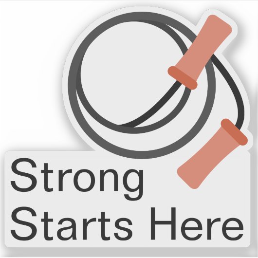Promotional Beginner Fitness - Strong Starts Here シール (正面)