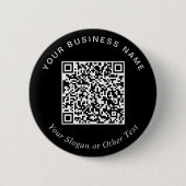 Promotional Business QR Code Black Pin 缶バッジ (正面)