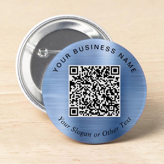 Promotional Business QR Code Blue Pin 缶バッジ