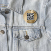 Promotional Business QR Code Gold Pin 缶バッジ (インサイチュ)