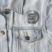 Promotional Business QR Code Silver Pin 缶バッジ (インサイチュ)