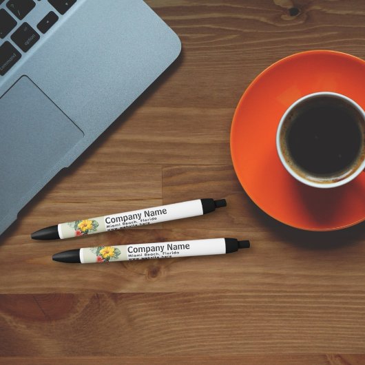 Promotional Company Logo and Text Template 黒ボールペン