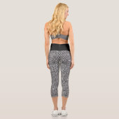 Promotional Company Name Black & White Pattern カプリレギンス (裏面)