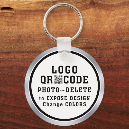 Promotional Keychain with LOGO, QR CODE or PHOTO   キーホルダー (裏面)