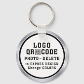 Promotional Keychain with LOGO, QR CODE or PHOTO キーホルダー (裏面)