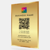 Promotional Logo QR Code Gold Branding Glamour アクリルサイン (傾斜)