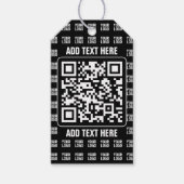 Promotional QR code (editable) plus Logo Pattern ギフトタグ (正面)