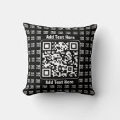 Promotional QR code (editable) plus Logo Pattern クッション (正面)